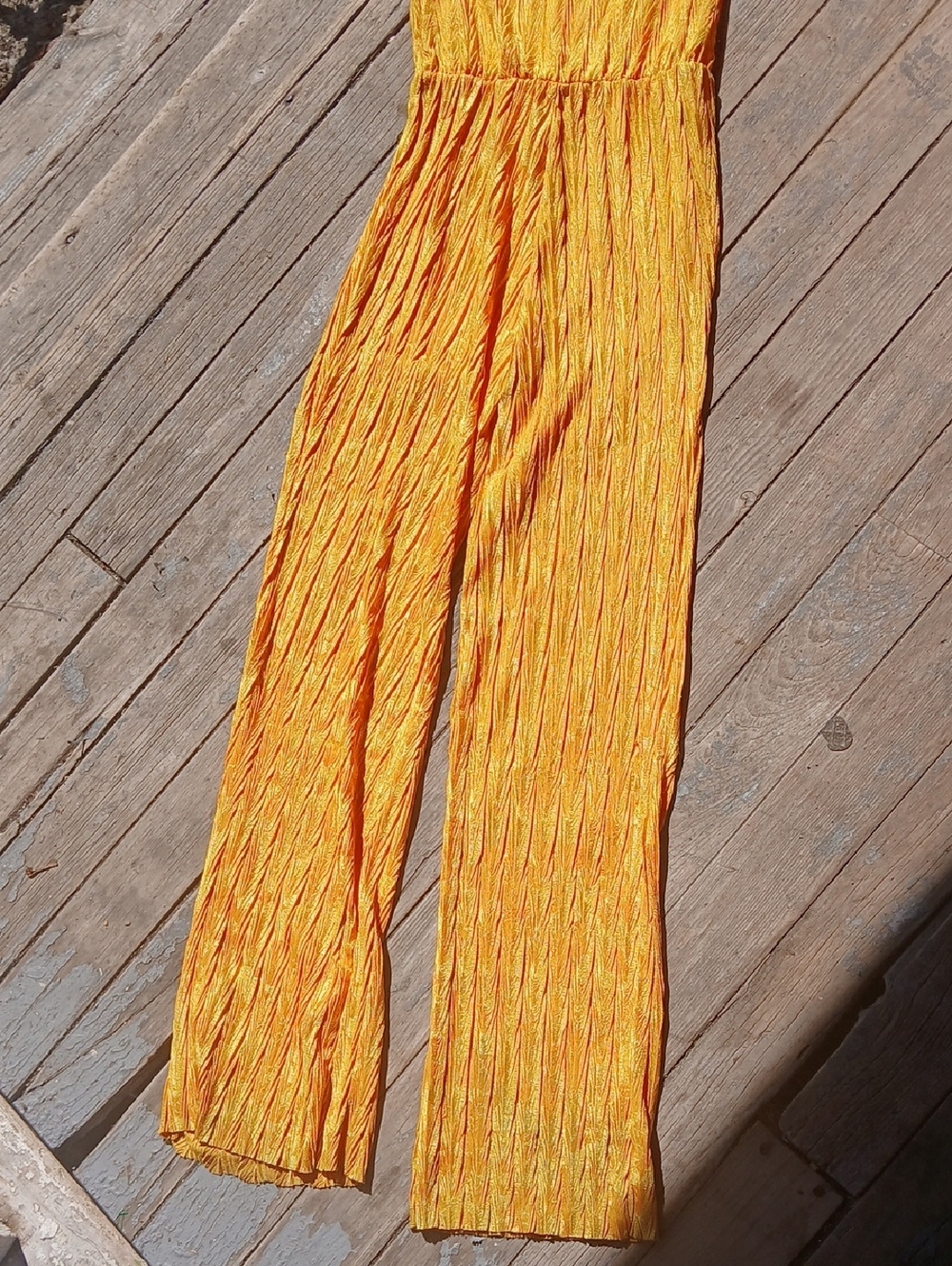NWT Zara One-Shoulder Wide-Leg Jumpsuit in Bright Orange Floral Size Med. 🌏🌏 - Picture 2 of 8
